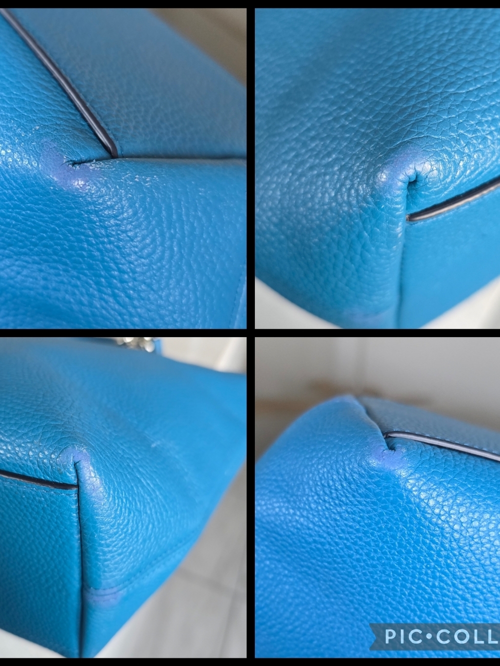 Coach Sophia Small Tote Bright Blue Pebbled Leather 💙 & Silver Hardware #36604 - Picture 7 of 14